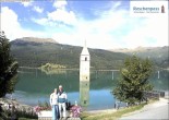 Archiv Foto Webcam Reschensee mit versunkenem Turm 09:00
