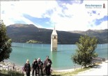Archiv Foto Webcam Reschensee mit versunkenem Turm 11:00