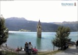 Archiv Foto Webcam Reschensee mit versunkenem Turm 15:00