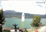 Archiv Foto Webcam Reschensee mit versunkenem Turm 09:00