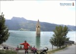 Archiv Foto Webcam Reschensee mit versunkenem Turm 11:00