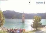 Archived image Webcam Lake Resia and the symbol of Venosta Valley 17:00
