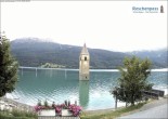 Archived image Webcam Lake Resia and the symbol of Venosta Valley 07:00