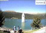 Archiv Foto Webcam Reschensee mit versunkenem Turm 09:00