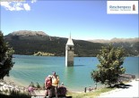 Archiv Foto Webcam Reschensee mit versunkenem Turm 11:00