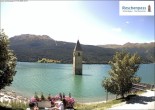 Archiv Foto Webcam Reschensee mit versunkenem Turm 13:00