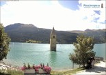 Archiv Foto Webcam Reschensee mit versunkenem Turm 15:00