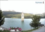 Archived image Webcam Lake Resia and the symbol of Venosta Valley 07:00