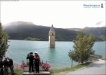 Archiv Foto Webcam Reschensee mit versunkenem Turm 13:00