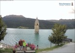 Archiv Foto Webcam Reschensee mit versunkenem Turm 17:00