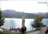 Archiv Foto Webcam Reschensee mit versunkenem Turm 17:00