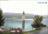 Archiv Foto Webcam Reschensee mit versunkenem Turm 07:00