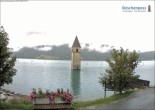 Archiv Foto Webcam Reschensee mit versunkenem Turm 09:00