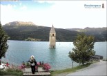 Archiv Foto Webcam Reschensee mit versunkenem Turm 11:00