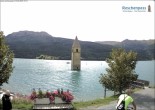 Archiv Foto Webcam Reschensee mit versunkenem Turm 15:00