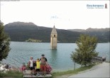 Archiv Foto Webcam Reschensee mit versunkenem Turm 08:00