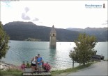 Archiv Foto Webcam Reschensee mit versunkenem Turm 12:00