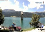 Archiv Foto Webcam Reschensee mit versunkenem Turm 11:00