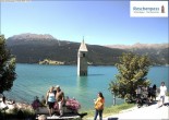 Archiv Foto Webcam Reschensee mit versunkenem Turm 11:00