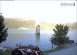 Archived image Webcam Lake Resia and the symbol of Venosta Valley 07:00