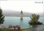 Archiv Foto Webcam Reschensee mit versunkenem Turm 11:00