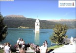 Archiv Foto Webcam Reschensee mit versunkenem Turm 09:00