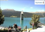 Archiv Foto Webcam Reschensee mit versunkenem Turm 11:00