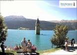 Archived image Webcam Lake Resia and the symbol of Venosta Valley 20:00