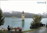 Archiv Foto Webcam Reschensee mit versunkenem Turm 13:00