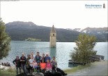 Archived image Webcam Lake Resia and the symbol of Venosta Valley 15:00