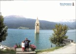 Archiv Foto Webcam Reschensee mit versunkenem Turm 11:00