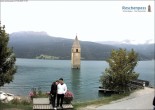 Archiv Foto Webcam Reschensee mit versunkenem Turm 17:00