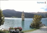 Archiv Foto Webcam Reschensee mit versunkenem Turm 12:00