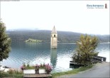 Archiv Foto Webcam Reschensee mit versunkenem Turm 08:00
