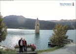 Archiv Foto Webcam Reschensee mit versunkenem Turm 15:00