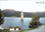 Archived image Webcam Lake Resia and the symbol of Venosta Valley 07:00