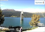 Archiv Foto Webcam Reschensee mit versunkenem Turm 11:00