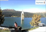 Archiv Foto Webcam Reschensee mit versunkenem Turm 11:00