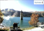 Archiv Foto Webcam Reschensee mit versunkenem Turm 13:00