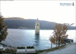 Archiv Foto Webcam Reschensee mit versunkenem Turm 07:00