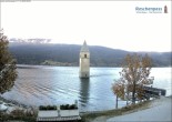 Archived image Webcam Lake Resia and the symbol of Venosta Valley 07:00