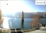 Archived image Webcam Lake Resia and the symbol of Venosta Valley 15:00