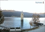 Archived image Webcam Lake Resia and the symbol of Venosta Valley 07:00