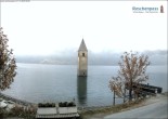 Archiv Foto Webcam Reschensee mit versunkenem Turm 07:00