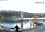 Archiv Foto Webcam Reschensee mit versunkenem Turm 07:00