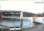 Archived image Webcam Lake Resia and the symbol of Venosta Valley 07:00
