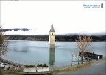 Archiv Foto Webcam Reschensee mit versunkenem Turm 07:00