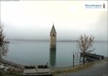 Archiv Foto Webcam Reschensee mit versunkenem Turm 07:00