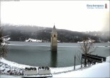 Archiv Foto Webcam Reschensee mit versunkenem Turm 07:00