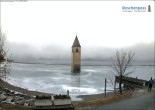 Archiv Foto Webcam Reschensee mit versunkenem Turm 07:00